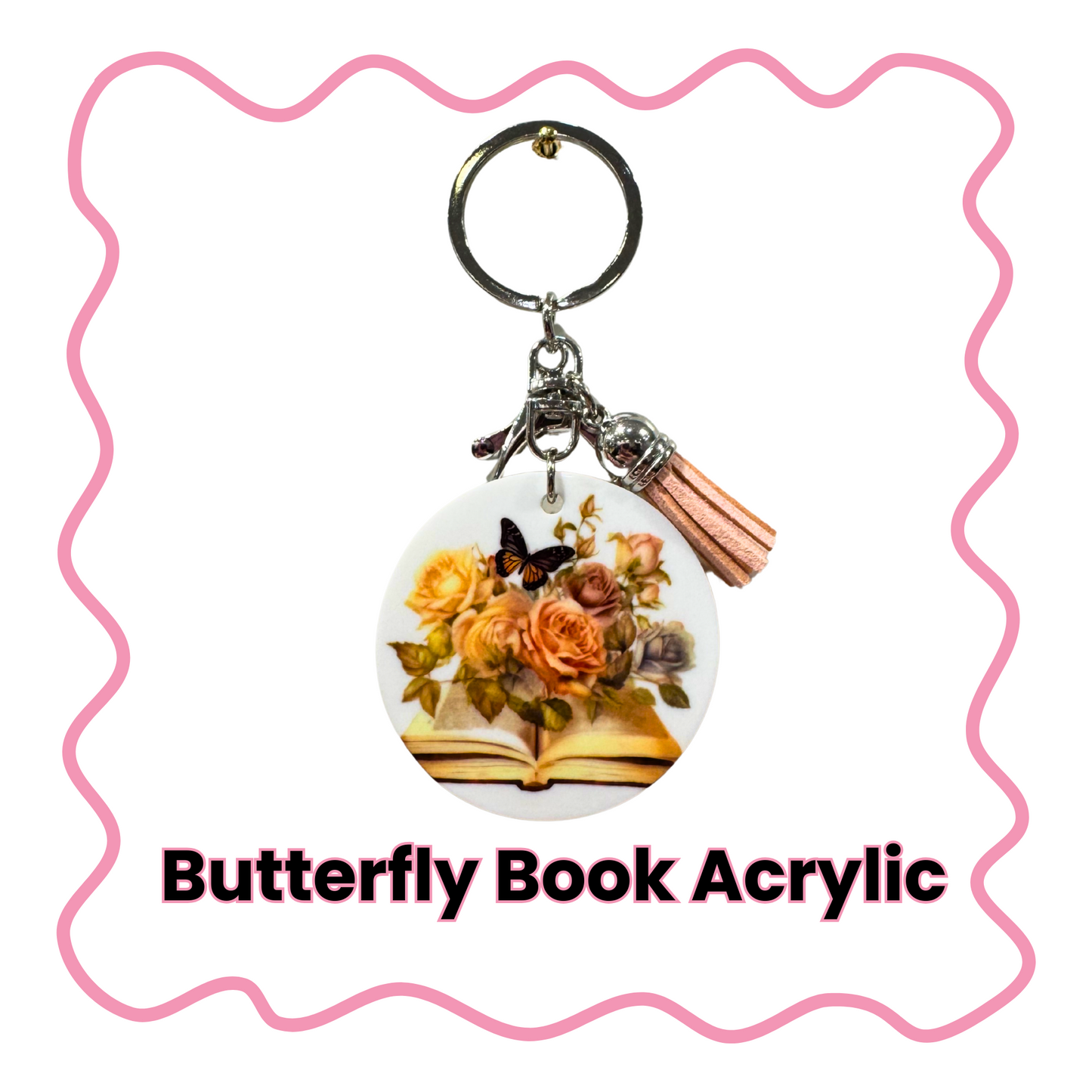 Butterfly Book - Acrylic Keychain