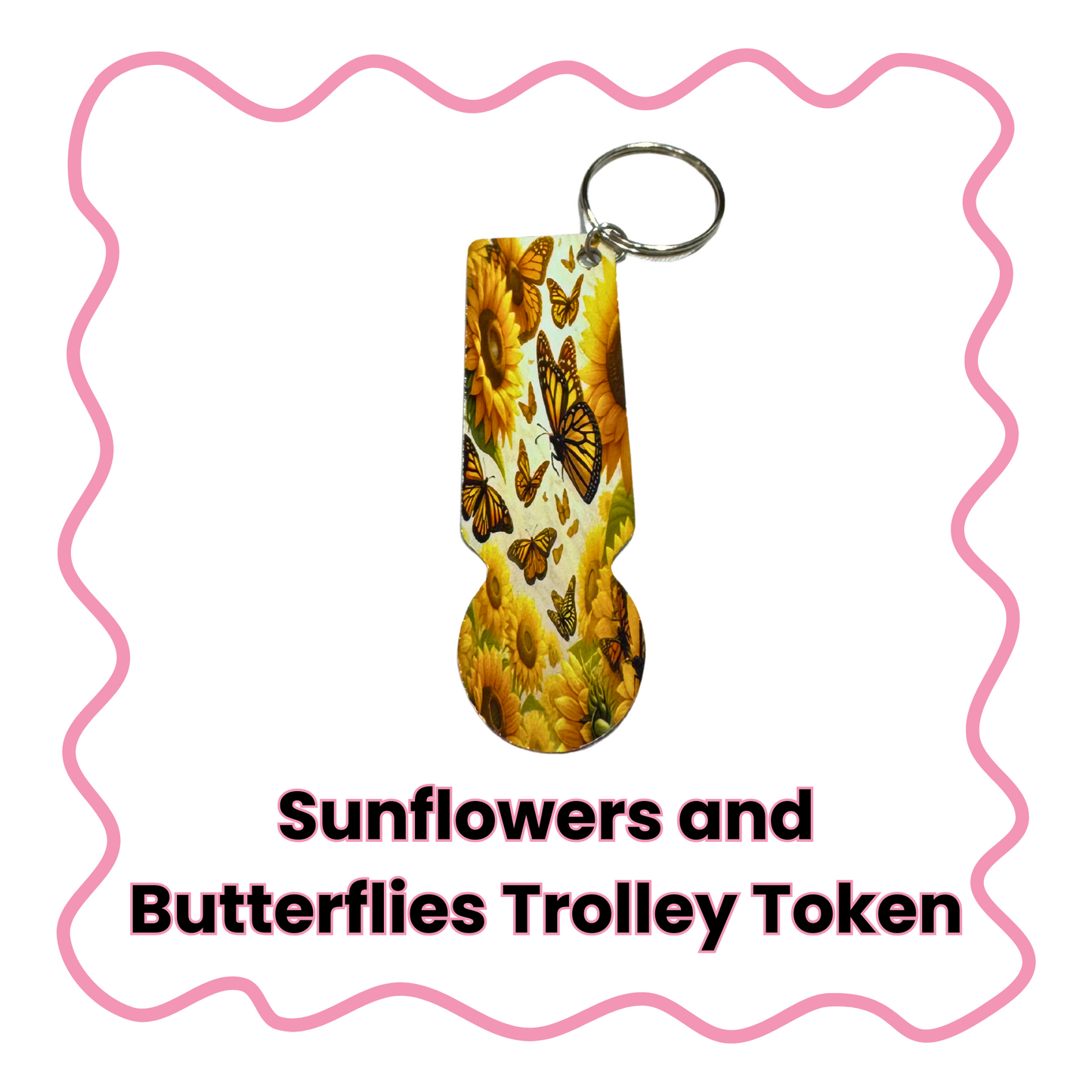 Sunflowers and Butterflies - Trolley Token