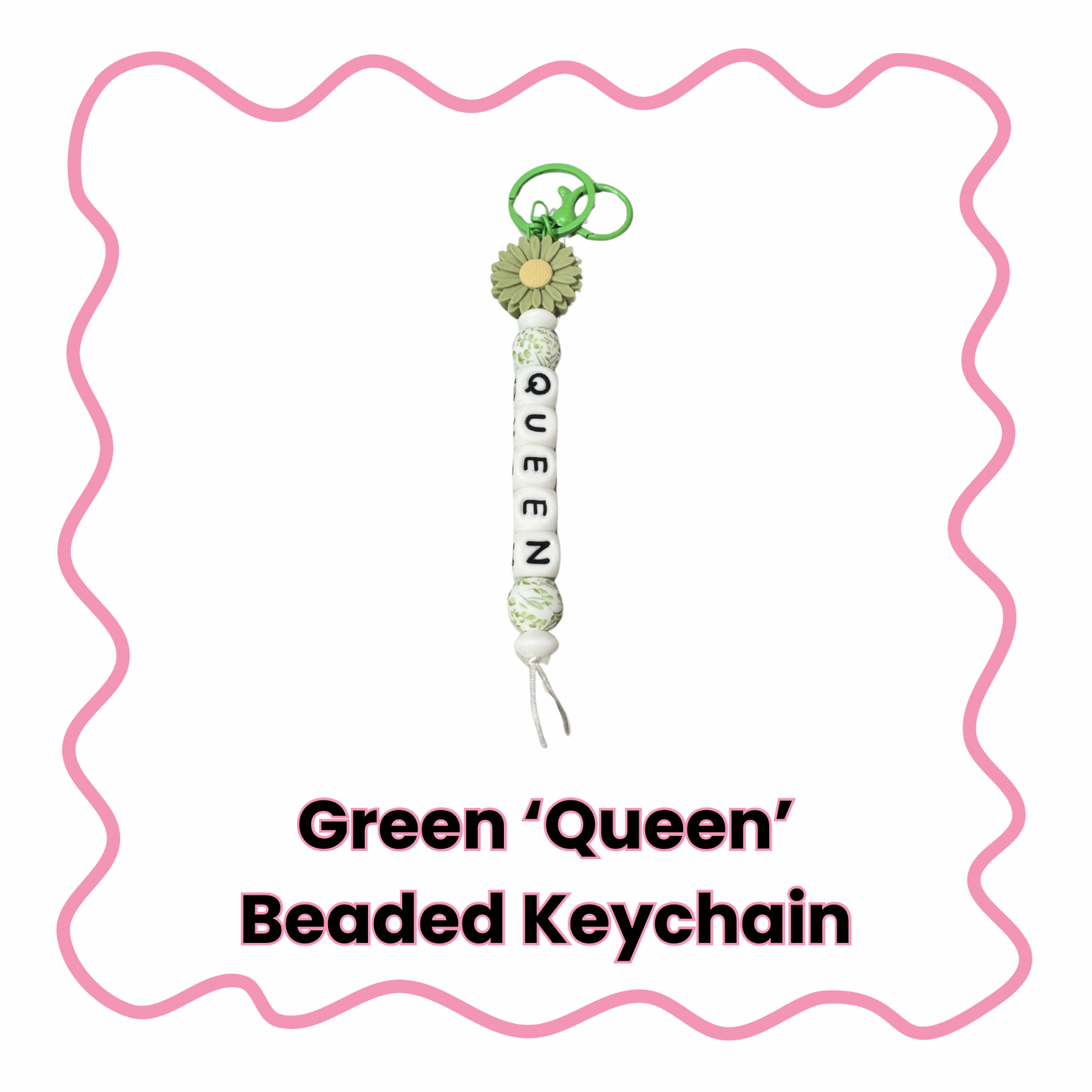 Queen - Beaded Keychain