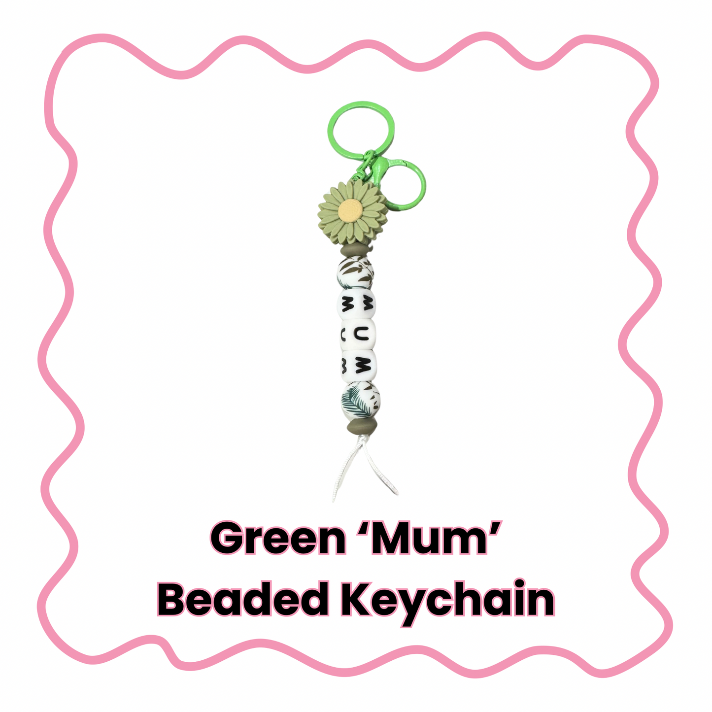 Mum - Beaded Keychain