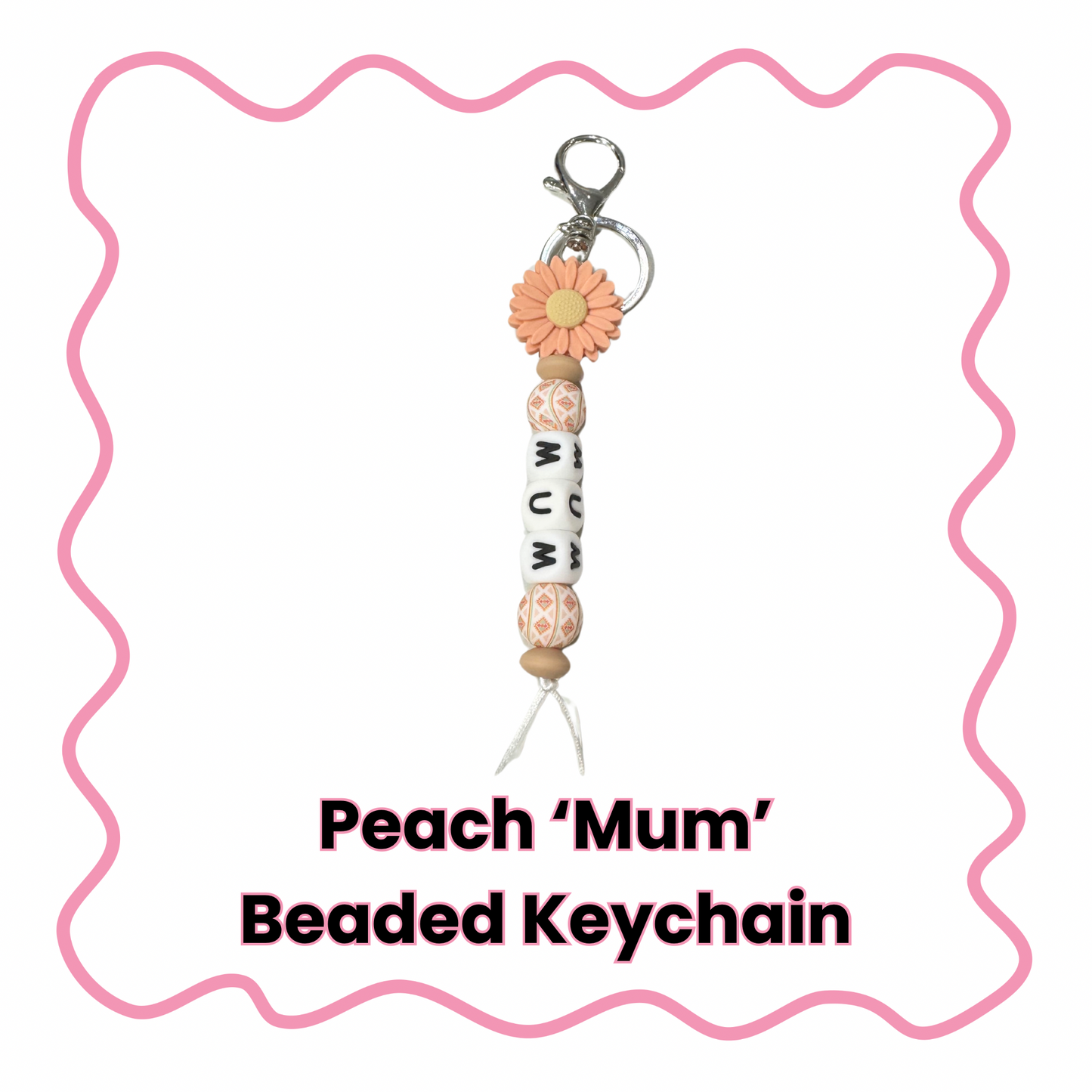 Mum - Beaded Keychain