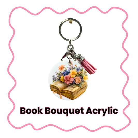 Book Bouquet - Acrylic Keychain