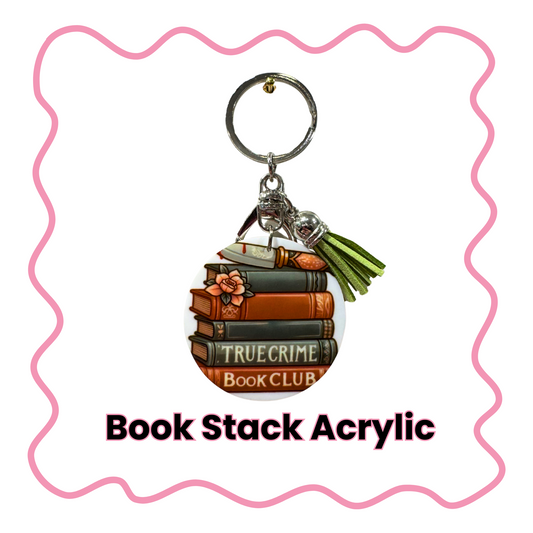 Book Stack - Acrylic Keychain