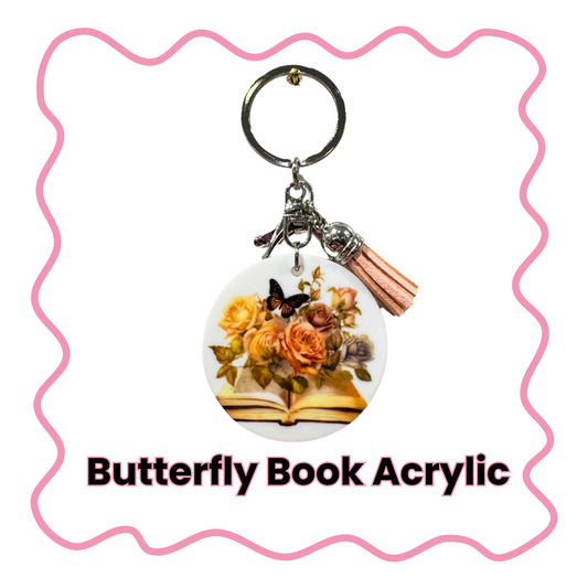 Butterfly Book - Acrylic Keychain