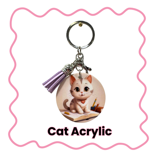 Cat - Acrylic Keychain