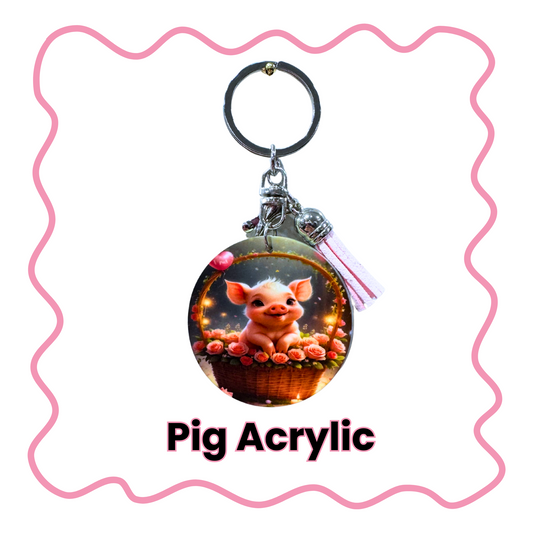 Pig - Acrylic Keychain