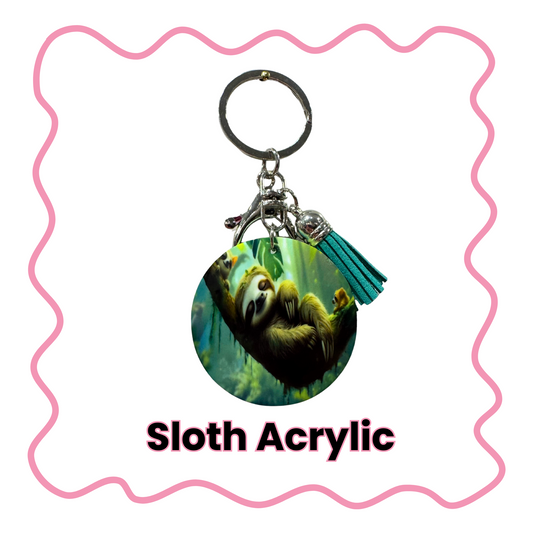 Sloth - Acrylic Keychain