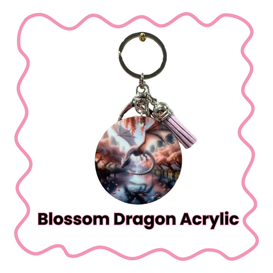 Blossom Dragon - Acrylic Keychain