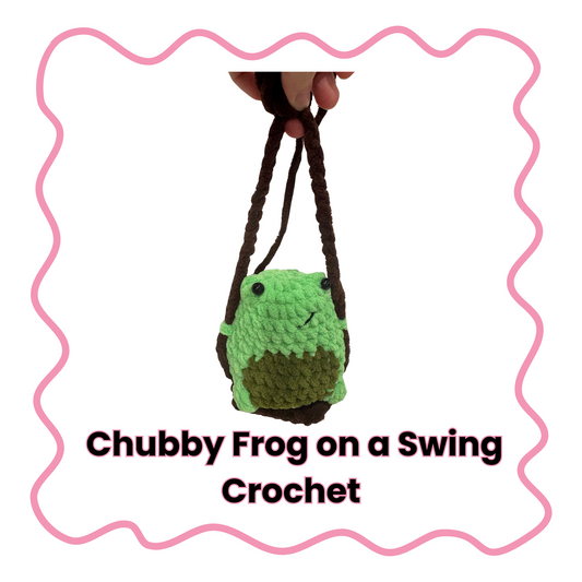 Chubby Frog on a Swing - Crochet