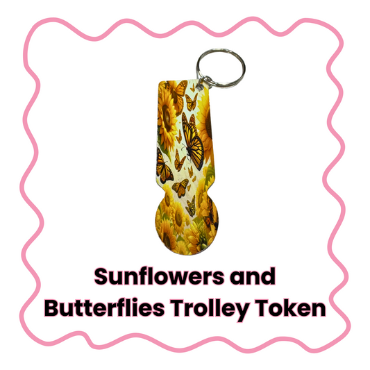 Sunflowers and Butterflies - Trolley Token