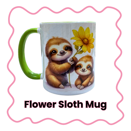 Flower Sloth - Mug