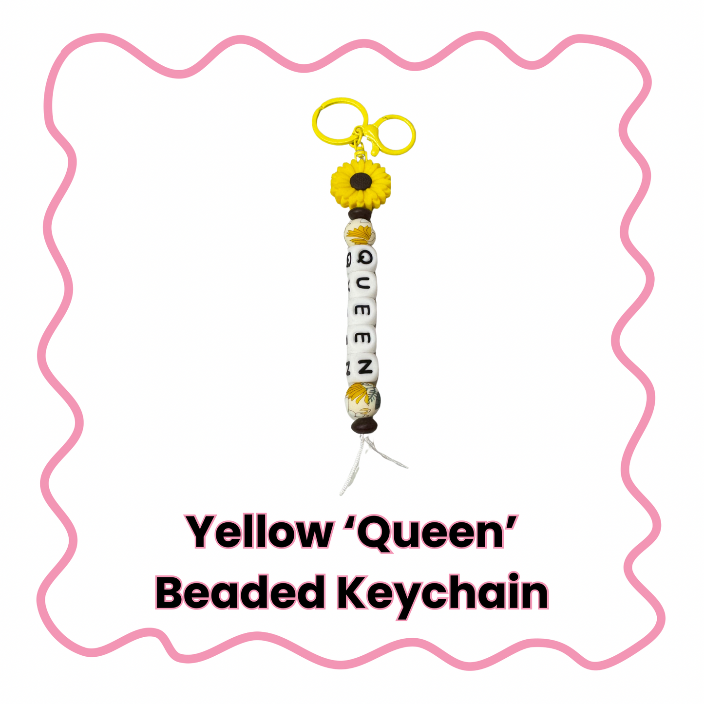 Queen - Beaded Keychain